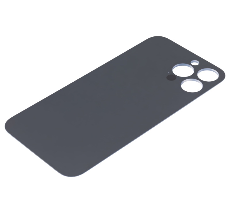 Back Glass With 3M Adhesive Compatible For iPhone 13 Pro Max (No Logo / Large Camera Hole) (Sierra Blue)