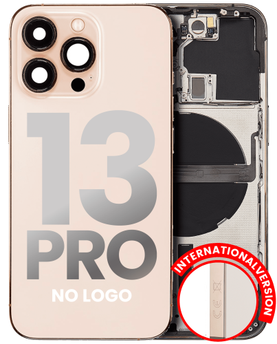 Back Housing W/ Small Components Pre-Installed Compatible For iPhone 13 Pro (No Logo) (Aftermarket Plus) (International Version) (Gold)