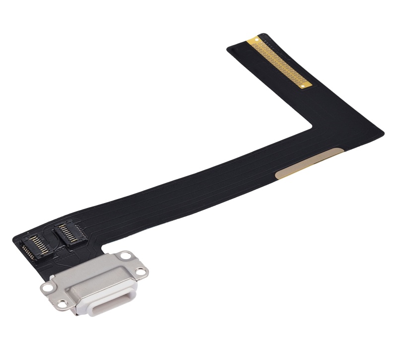 Charging Port Flex Cable Compatible For iPad Air 2 (Aftermarket Plus) (White)