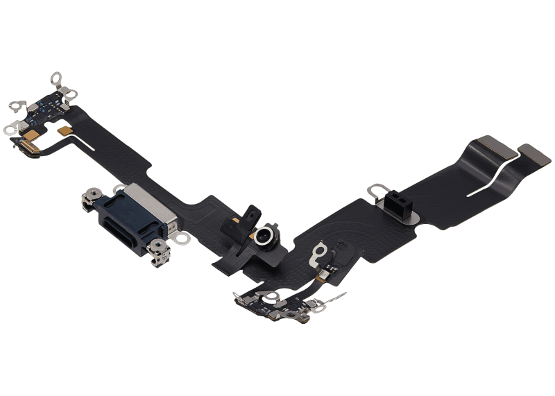 Charging Port Flex Cable Compatible For iPhone 14 Plus (Used OEM Pull) (Midnight)