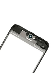 2 in 1 (Front Glass + Frame Pre-Installed) Compatible For iPhone 5C (2 Pack) (Black)