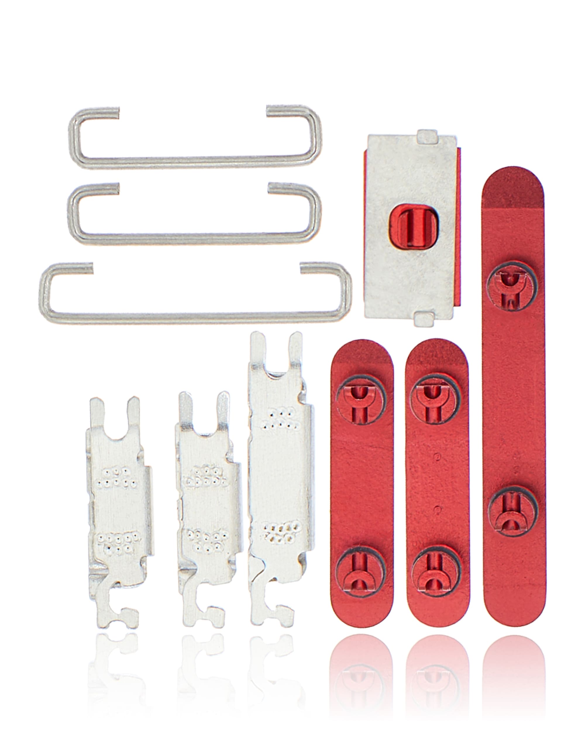 Hard Buttons (Power / Volume / Switch) Compatible For iPhone 13 / 13 Mini (Red)
