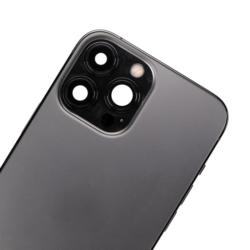 Back Housing W/ Small Components Pre-Installed Compatible For iPhone 13 Pro (International Version) (Used OEM Pull: Grade C) (Graphite)
