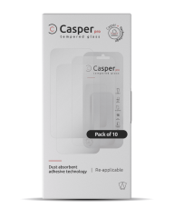 Casper Pro Tempered Glass Compatible For iPhone 15 Pro (10 Pack) (Clear)
