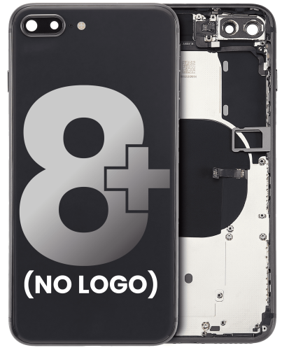 Back Housing W/ Small Components Pre-Installed Compatible For iPhone 8 Plus (No Logo) (Aftermarket Plus) (Space Gray)