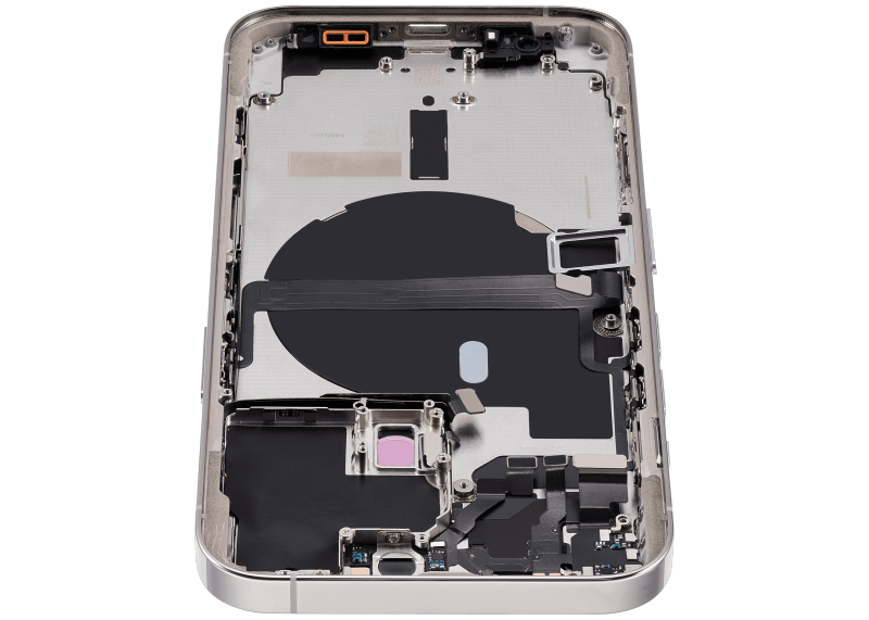 Back Housing W/ Small Components Pre-Installed Compatible For iPhone 13 Pro (International Version) (Used OEM Pull: Grade B) (Silver)