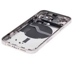 Back Housing W/ Small Components Pre-Installed Compatible For iPhone 12 (US Version) (Used OEM Pull: Grade C) (White)