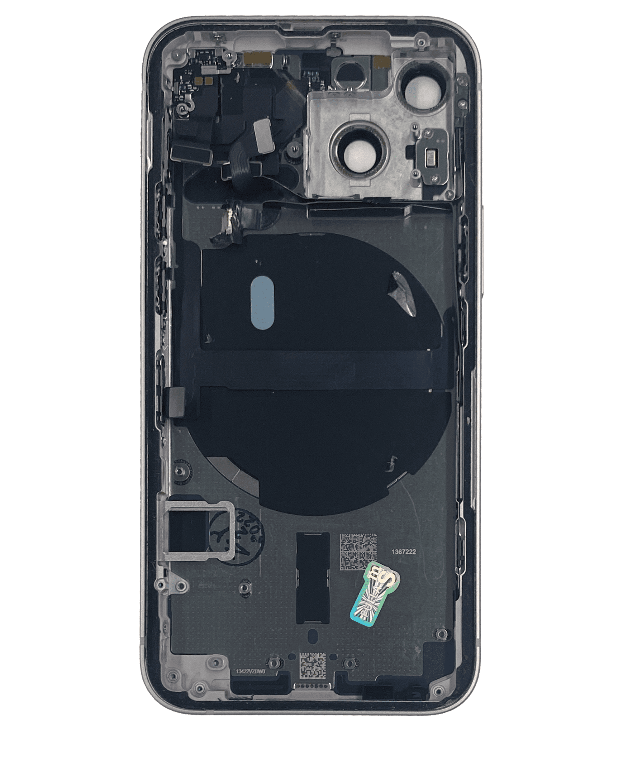 Back Housing W/ Small Components Pre-Installed Compatible For iPhone 13 Mini (US Version) (Used OEM Pull: Grade A) (Pink)