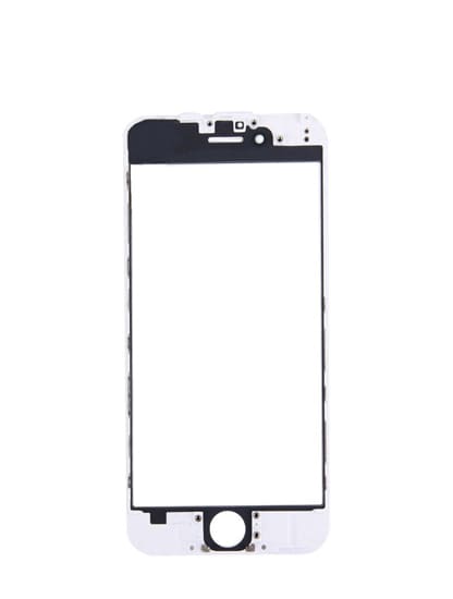 2 in 1 (Front Glass + Frame Pre-Installed) Compatible For iPhone 6 Plus (2 Pack) (White)
