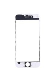2 in 1 (Front Glass + Frame Pre-Installed) Compatible For iPhone 6 Plus (2 Pack) (White)