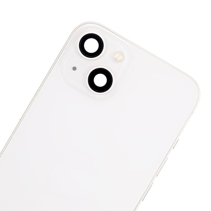 Back Housing W/ Small Components Pre-Installed Compatible For iPhone 13 (US Version) (Used OEM Pull: Grade B) (Starlight)