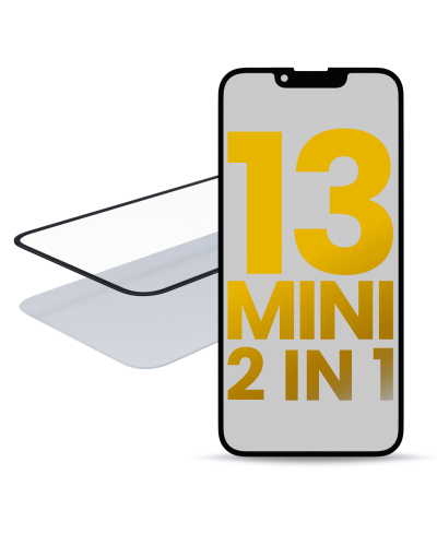 2 in 1 With Frame Included (Front Glass + OCA Pre-Installed) Compatible For iPhone 13 Mini (OCA Master)