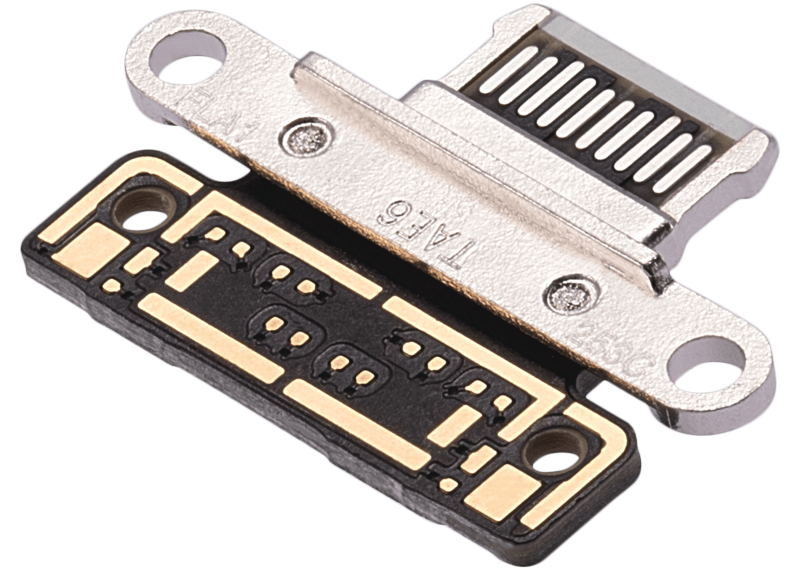 Charging Port Only Compatible For iPad Pro 11" (2018 / 2020 / 2021 / 2022) / Pro 12.9" (2018 / 2020 / 2021 / 2022) (Soldering Required) (Silver) (10 Pack)