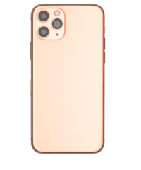 Back Housing W/ Small Components Pre-Installed Compatible For iPhone 11 Pro (Used OEM Pull: Grade A) (Matte Gold)