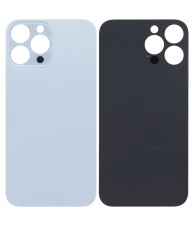 Back Glass With 3M Adhesive Compatible For iPhone 13 Pro Max (No Logo / Large Camera Hole) (Sierra Blue)