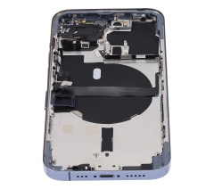 Back Housing W/ Small Components Pre-Installed Compatible For iPhone 13 Pro (US Version) (No Logo) (Aftermarket Plus) (Sierra Blue)