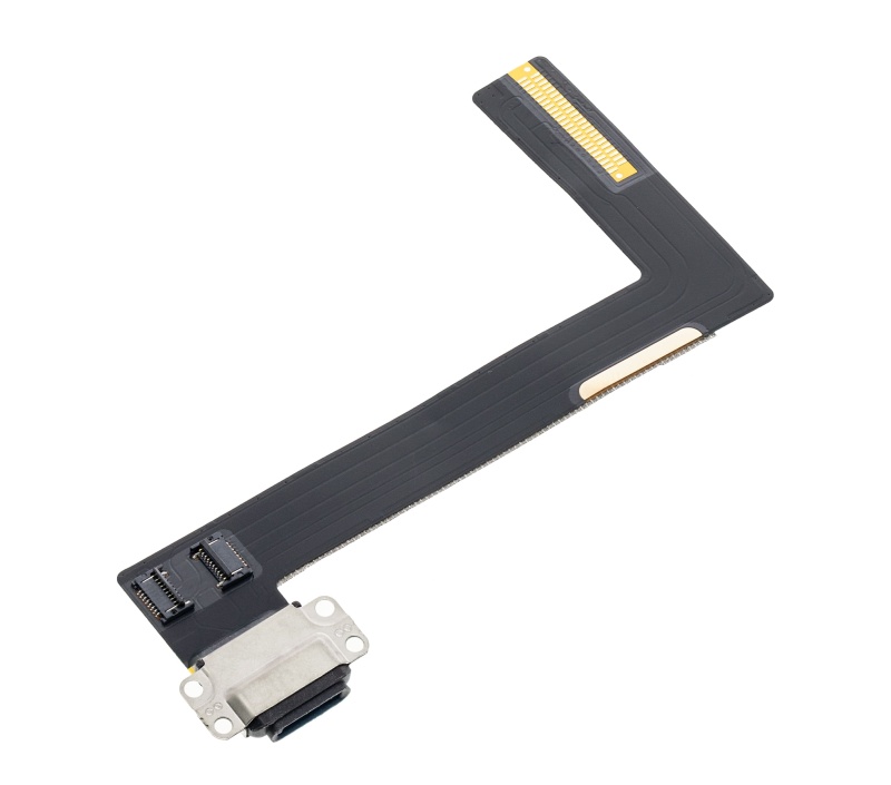 Charging Port Flex Cable Compatible For iPad Air 2 (Aftermarket Plus) (Black)