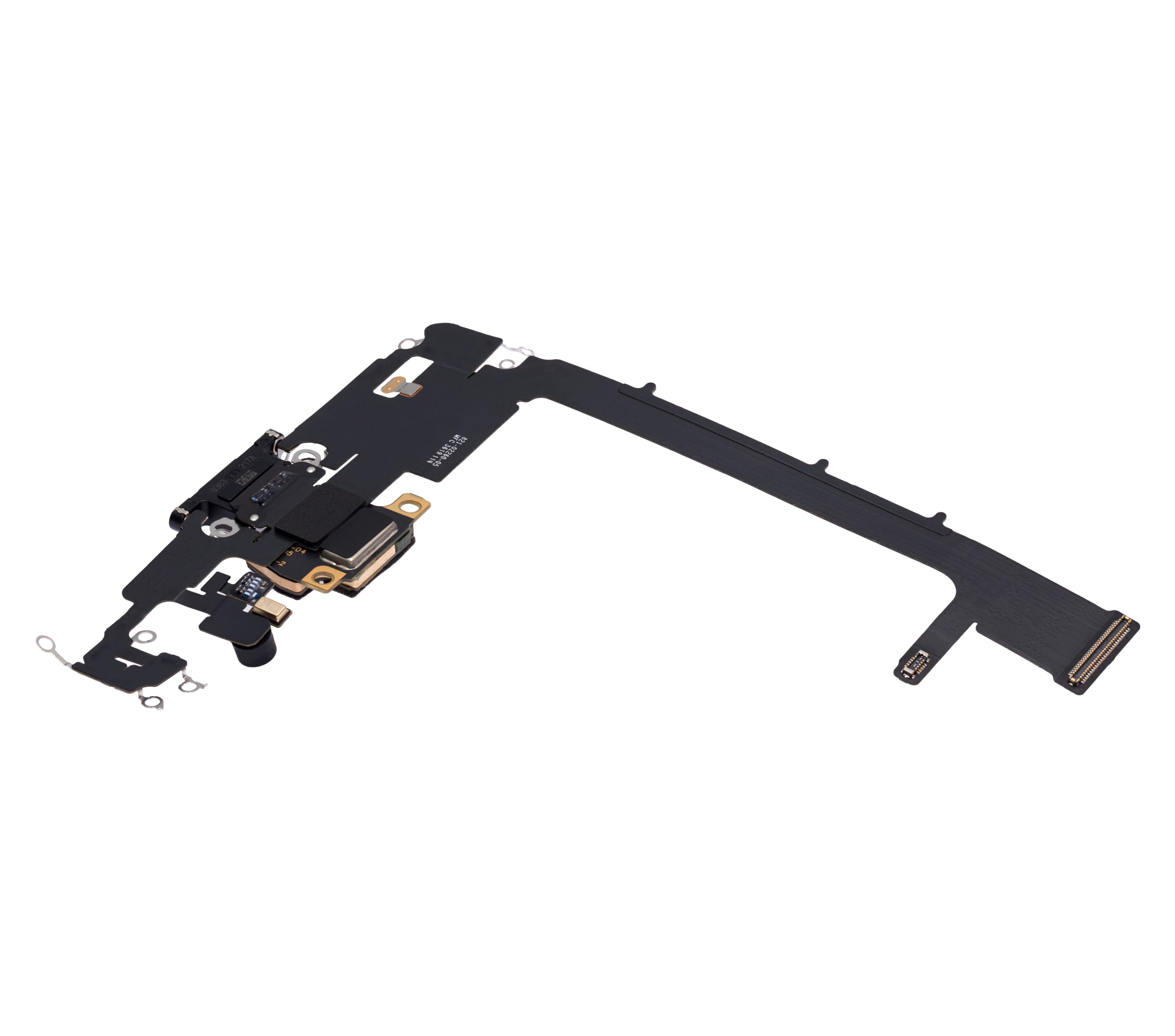 Charging Port Flex Cable With Board Compatible For iPhone 11 Pro Max (Used OEM Pull) (Space Gray)