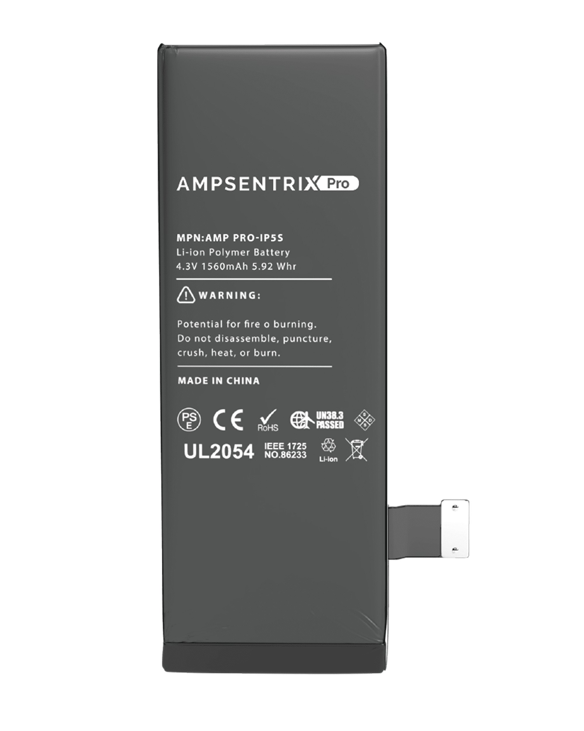 Replacement Battery Compatible For iPhone 5S (AmpSentrix Pro)