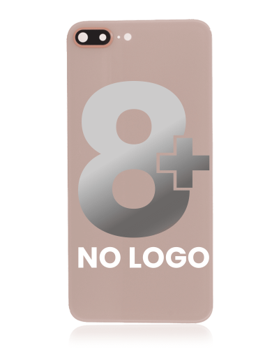 Back Cover Glass With Back Camera Lens Compatible For iPhone 8 Plus (No Logo) (Gold)