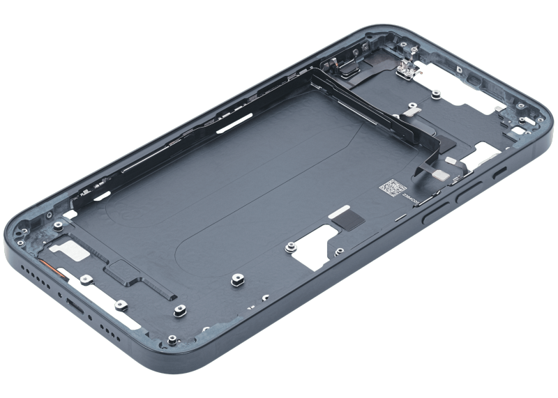 Mid-Frame Housing With Power And Volume Button Compatible For iPhone 14 Plus (US Version) (Used OEM Pull: Grade B) (Midnight)