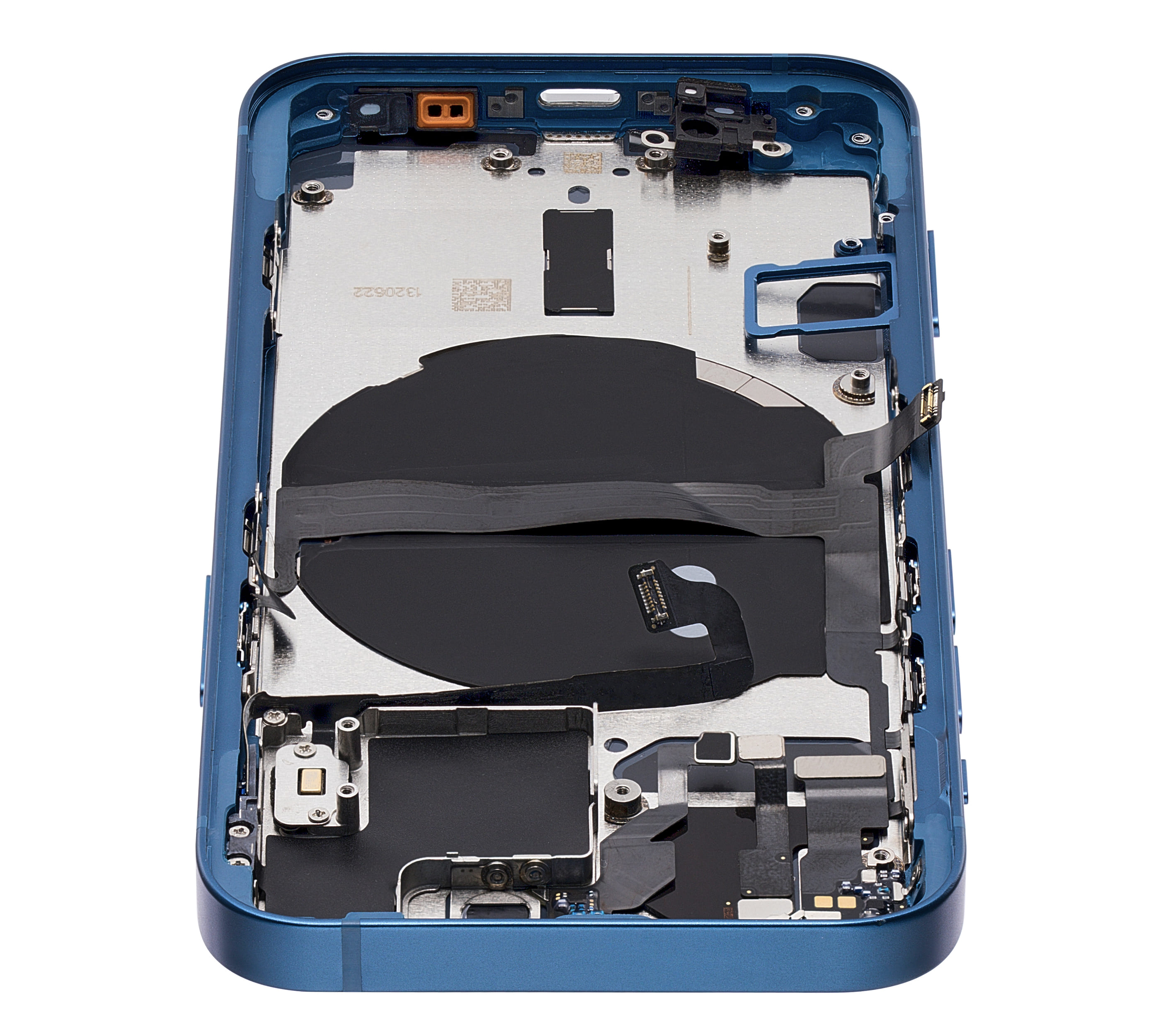 Back Housing W/ Small Components Pre-Installed Compatible For iPhone 13 Mini (International Version) (No Logo) (Aftermarket Plus) (Blue)