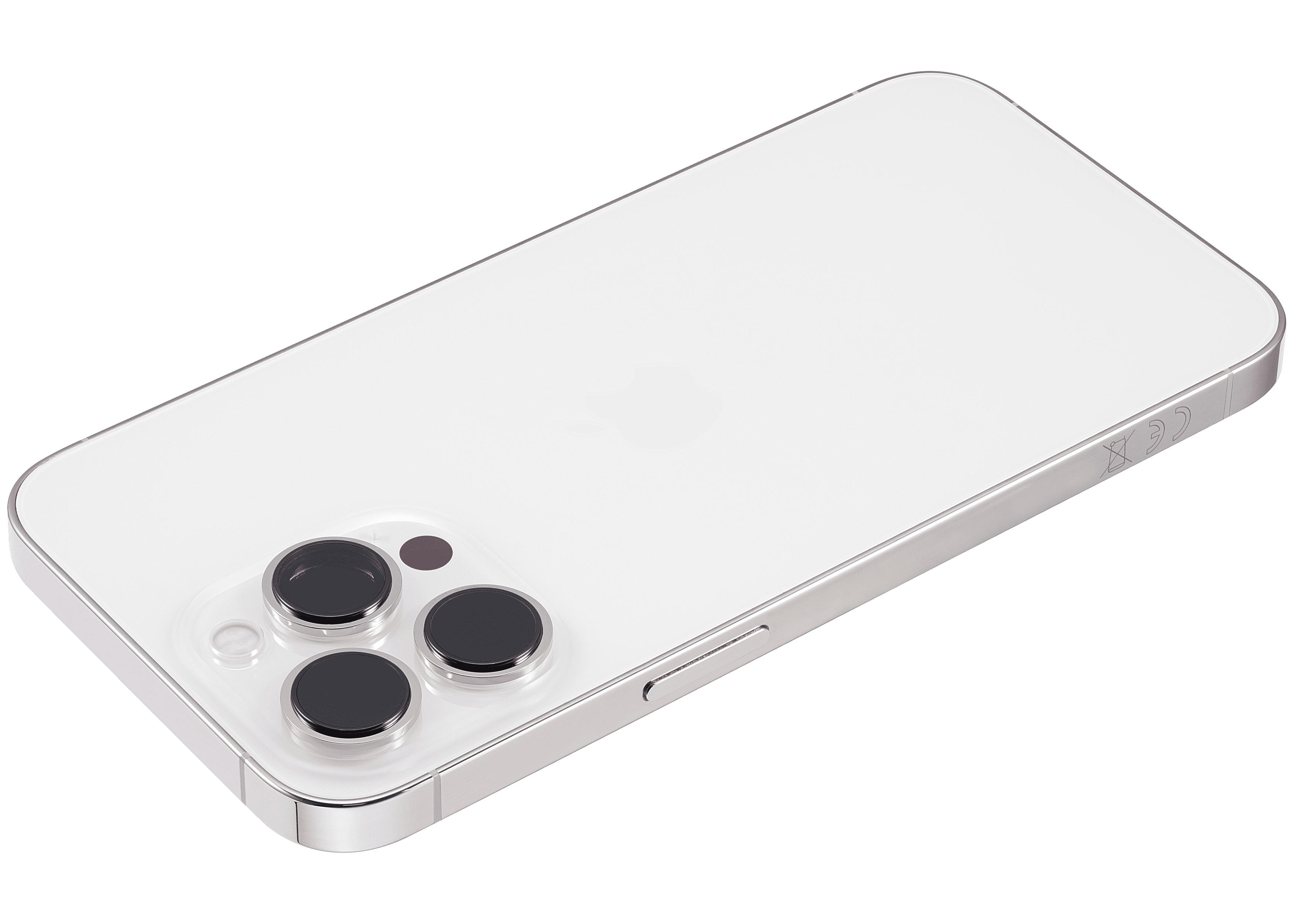 Back Housing W/ Small Components Pre-Installed Compatible For iPhone 13 Pro (International Version) (Used OEM Pull: Grade B) (Silver)
