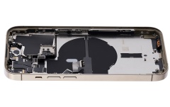 Back Housing W/ Small Pre-Installed Compatible For iPhone 14 Pro (U.S Version) (Used OEM Pull: Grade A) (Gold)