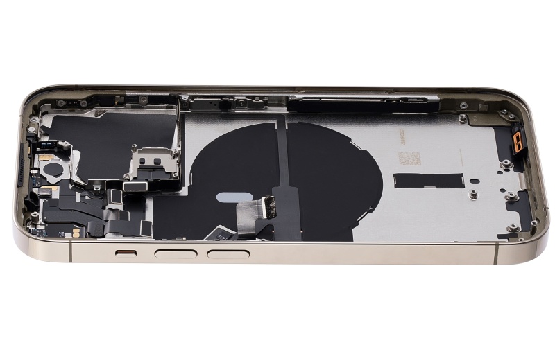 Back Housing W/ Small Pre-Installed Compatible For iPhone 14 Pro (U.S Version) (Used OEM Pull: Grade A) (Gold)
