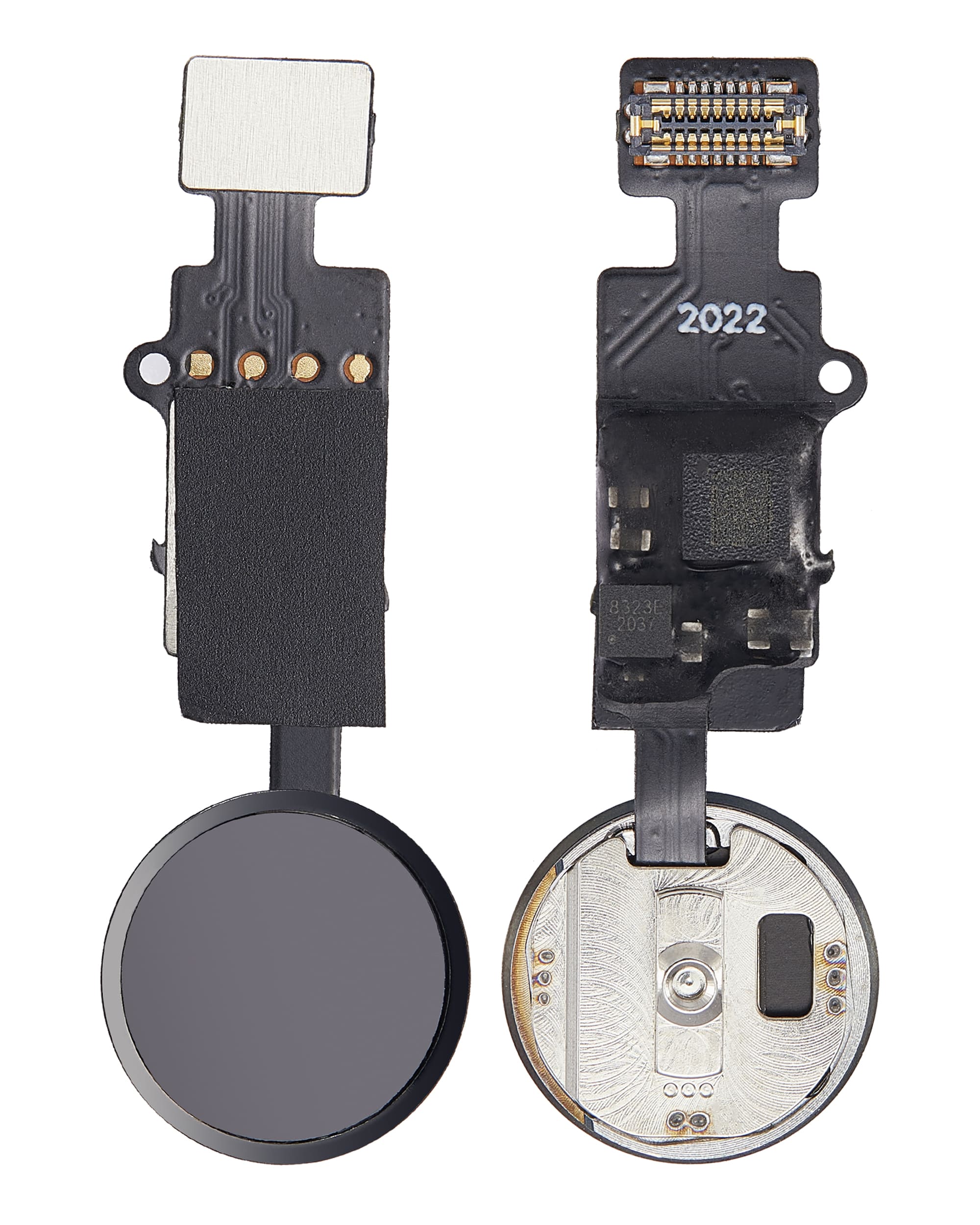 Home Button Solution Compatible For iPhone 7 / 7 Plus / 8 / 8 Plus / SE (2020) / SE (2022) (Jet / Matte Black) (Version 8.1 / JC / Individually Tested For Functionality)