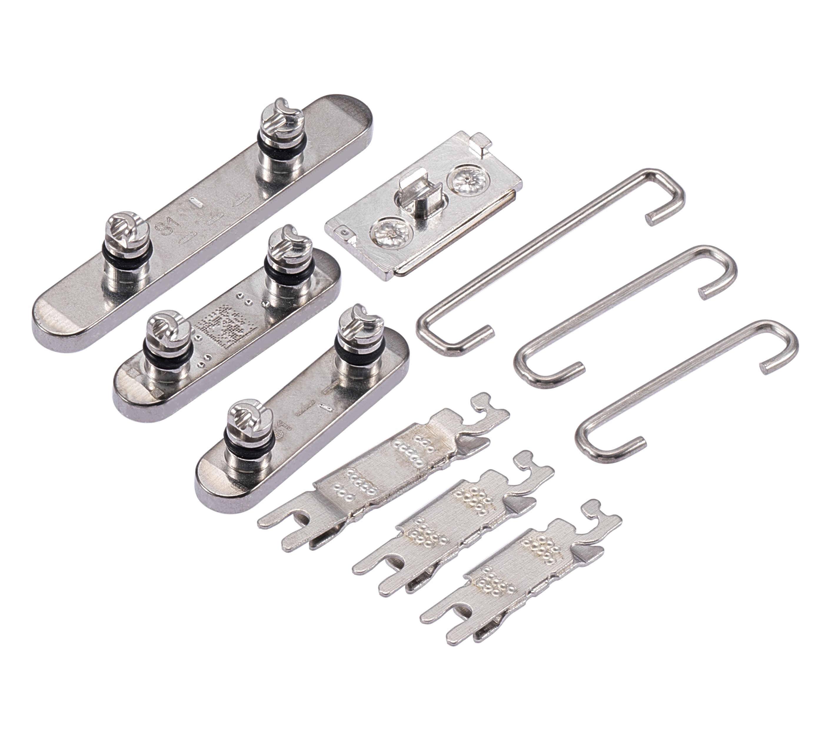 Hard Buttons (Power / Volume / Switch) Compatible For iPhone 14 Pro / 14 Pro Max (Silver)