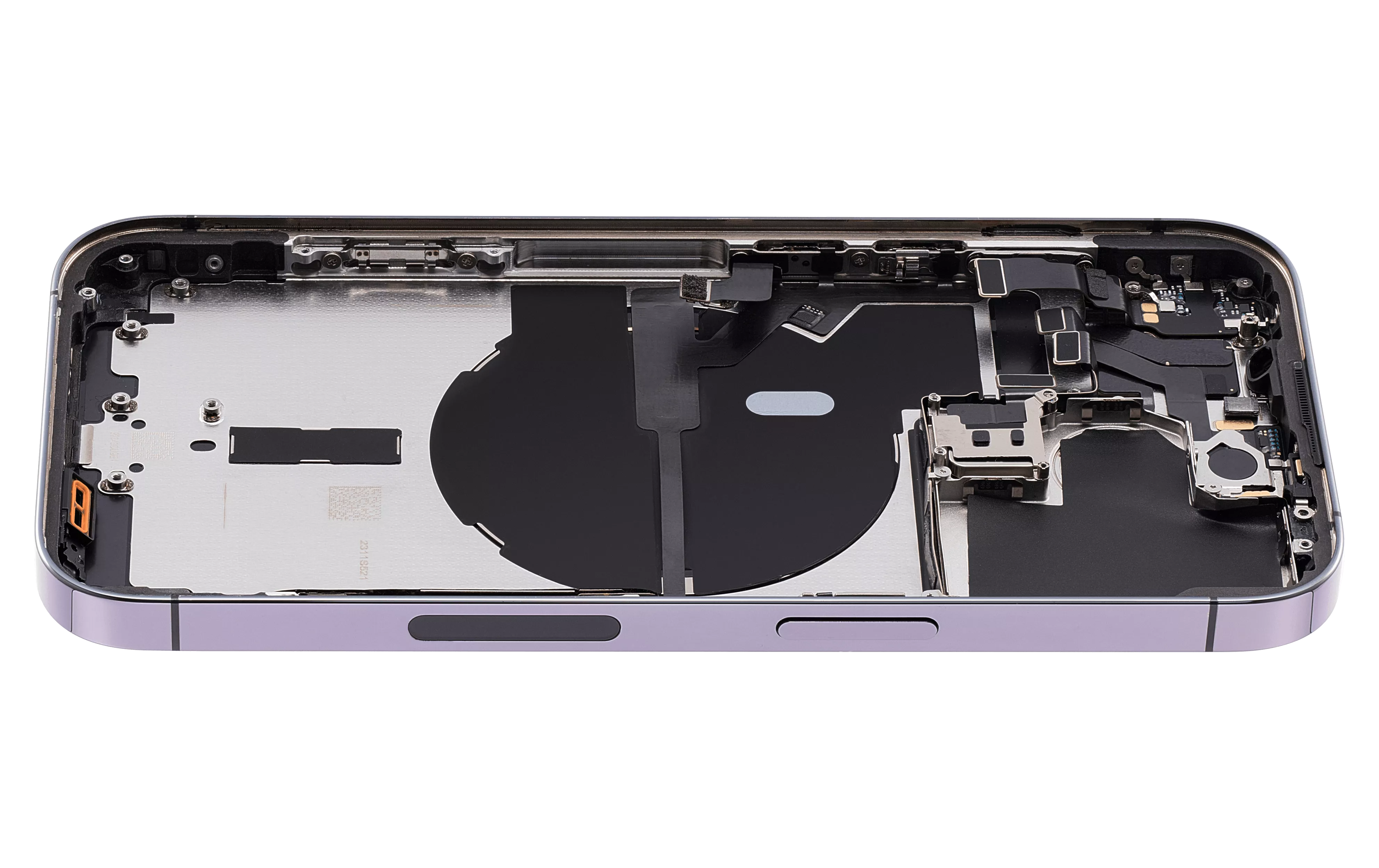 Back Housing W/ Small Pre-Installed Compatible For iPhone 14 Pro (U.S Version) (Used OEM Pull: Grade B) (Deep Purple)