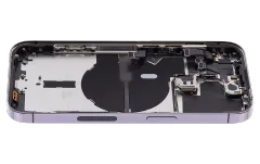 Back Housing W/ Small Pre-Installed Compatible For iPhone 14 Pro (U.S Version) (Used OEM Pull: Grade B) (Deep Purple)