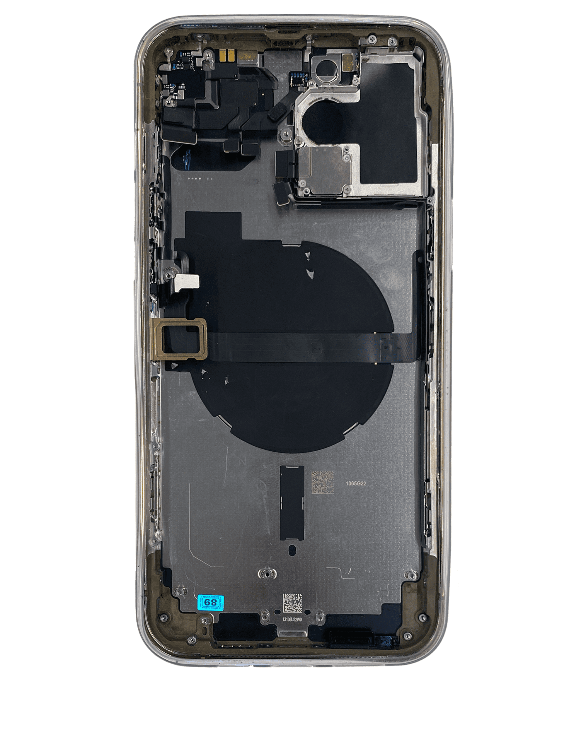 Back Housing W/ Small Components Pre-Installed Compatible For iPhone 13 Pro Max (US Version) (Used OEM Pull: Grade B) (Gold)