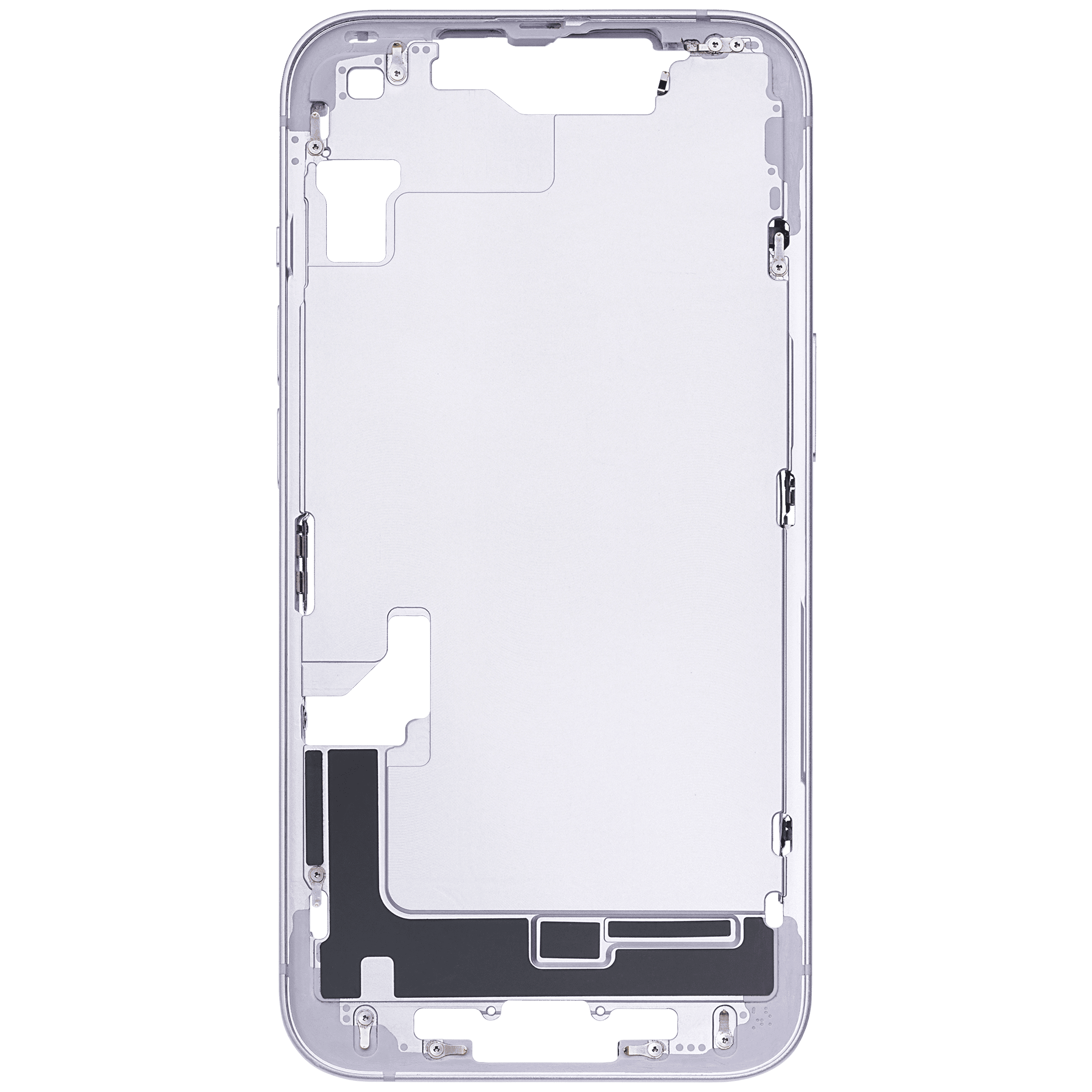 Mid-Frame Housing With Power And Volume Button Compatible For iPhone 14 (US Version)  (Used OEM Pull: Grade B) (Purple)
