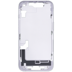 Mid-Frame Housing With Power And Volume Button Compatible For iPhone 14 (US Version)  (Used OEM Pull: Grade B) (Purple)