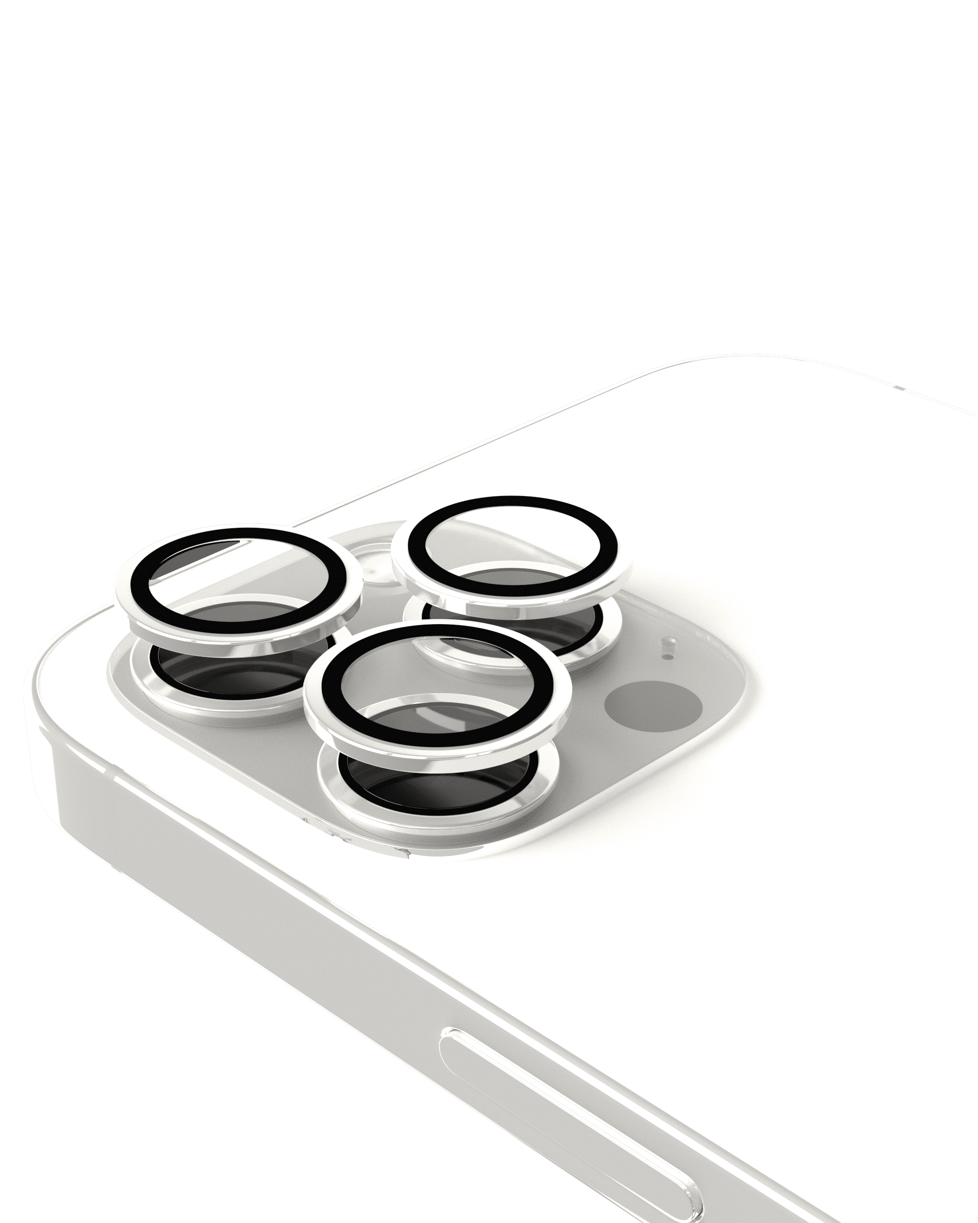 Casper Camera Lens Protector Compatible For iPhone 13 Pro / 13 Pro Max (Silver) (Clear)