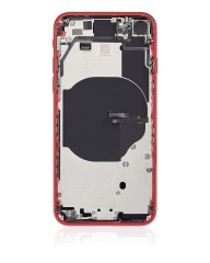 Back Housing W/ Small Components Pre-Installed Compatible For iPhone SE (2022) (Used OEM Pull: Grade C) (Red)