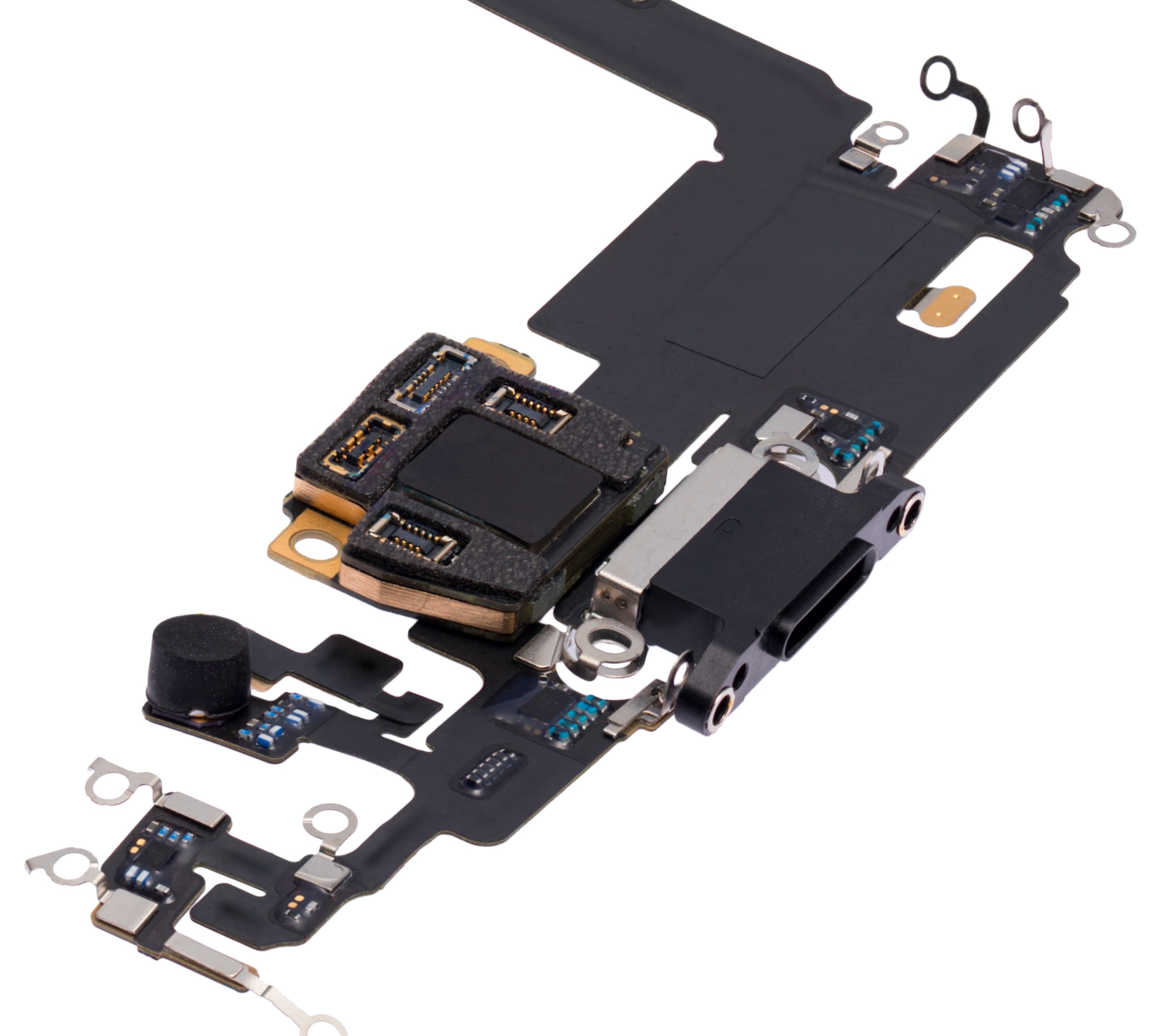 Charging Port Flex Cable With Board Compatible For iPhone 11 Pro Max (Used OEM Pull) (Space Gray)