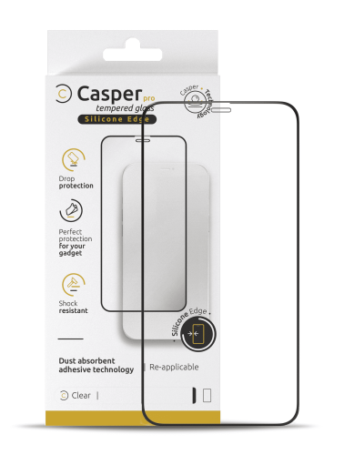 Casper Pro Silicone Tempered Glass Compatible For iPhone XS Max / 11 Pro Max (Retail Pack) (Clear)