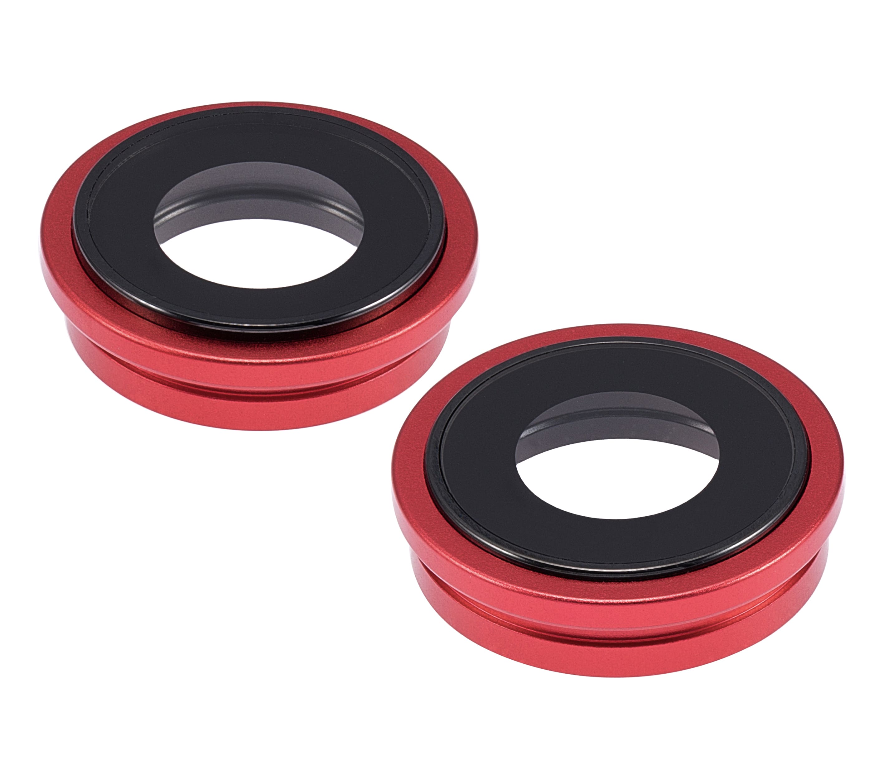 Back Camera Lens With Bracket & Bezel Compatible For iPhone 14 / 14 Plus (2 Piece Set) (Premium) (Red)