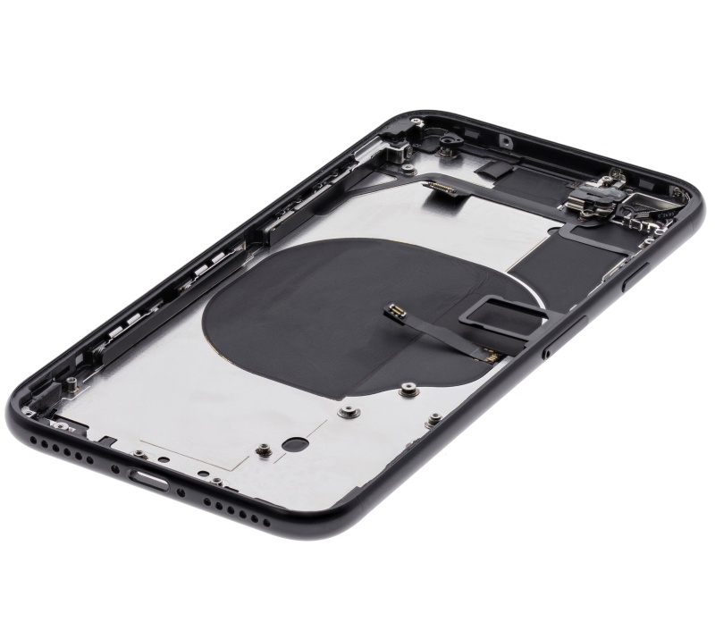 Back Housing W/ Small Components Pre-Installed Compatible For iPhone SE (2020) (Used OEM Pull: Grade C) (Black)