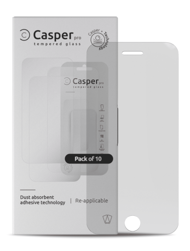 Casper Pro Tempered Glass Compatible For iPhone 6 Plus / 6S Plus / 7 Plus / 8 Plus (10 Pack) (Clear)