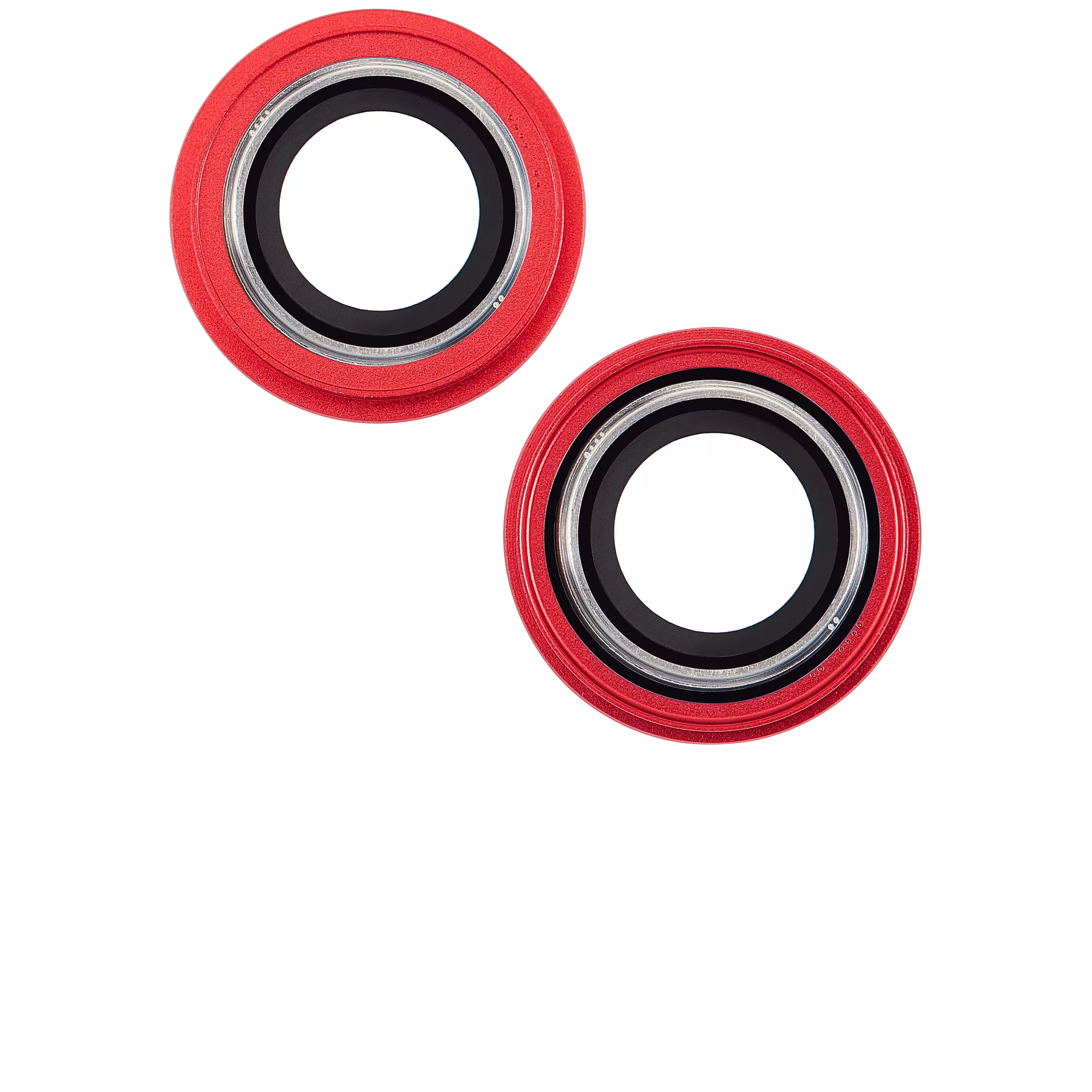 Back Camera Lens With Bracket & Bezel Compatible For iPhone 14 / 14 Plus (2 Piece Set) (Aftermarket Plus) (Red)