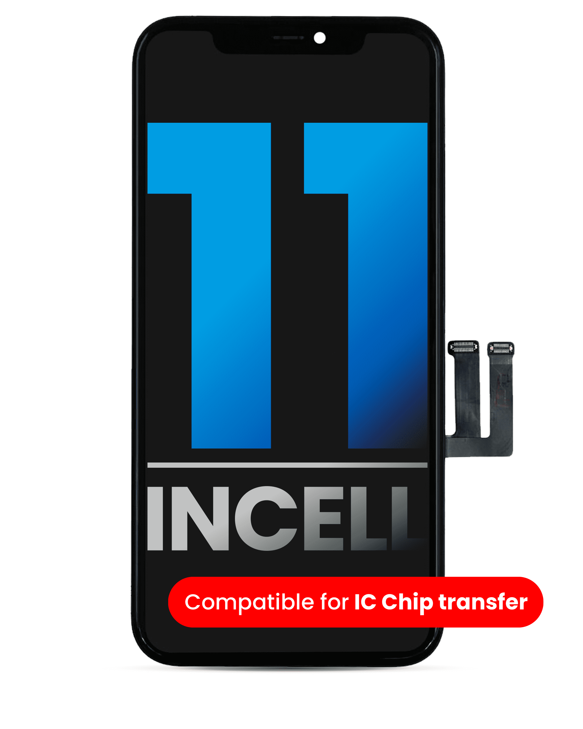 LCD Assembly With Steel Plate Pre-Installed Compatible For iPhone 11 (Aftermarket: AQ7 Incell)