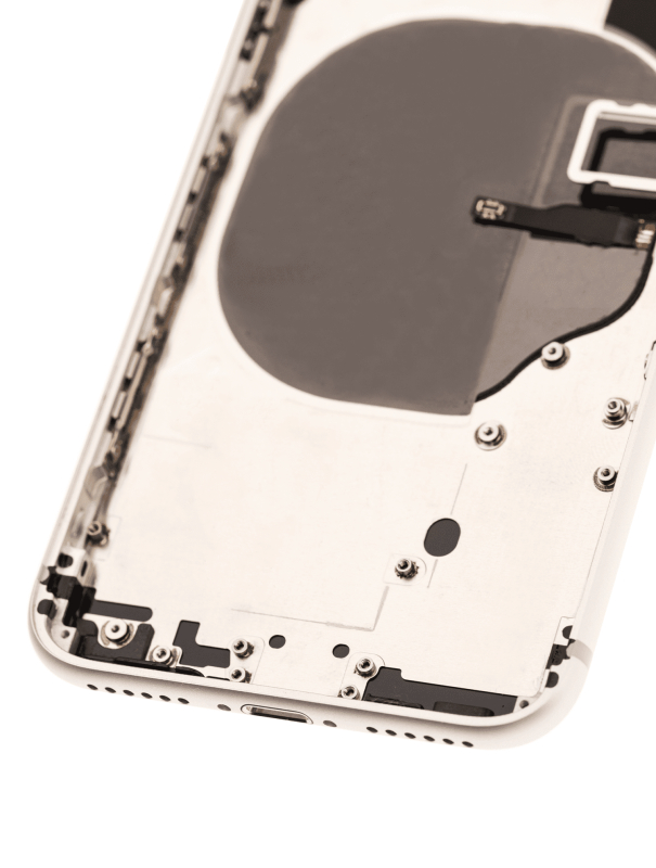Back Housing W/ Small Components Pre-Installed Compatible For iPhone 8 (Used OEM Pull: Grade A) (Silver)