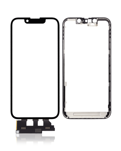 4 in 1 With Frame Included (Front Glass + OCA + Short Touch + OCA Pre-Installed) Compatible For iPhone 13 Mini (OCA Master)