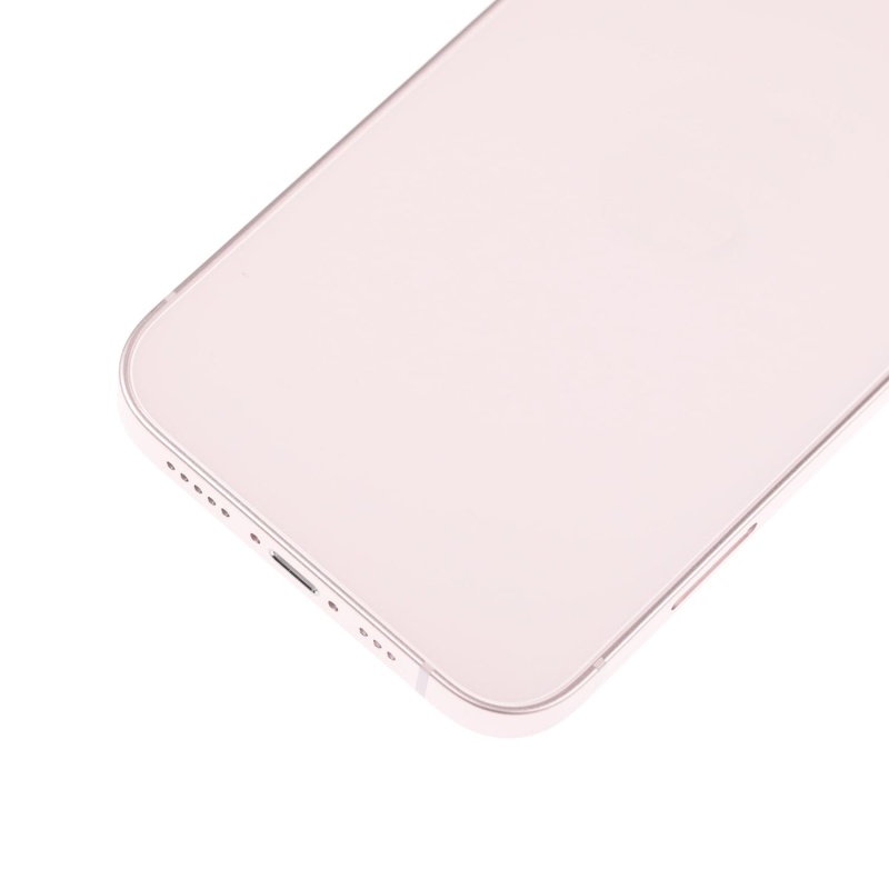 Back Housing W/ Small Components Pre-Installed Compatible For iPhone 13 (US Version) (Used OEM Pull: Grade A) (Pink)