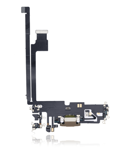 Charging Port Flex Cable Compatible For iPhone 12 Pro Max (Premium) (Gold)