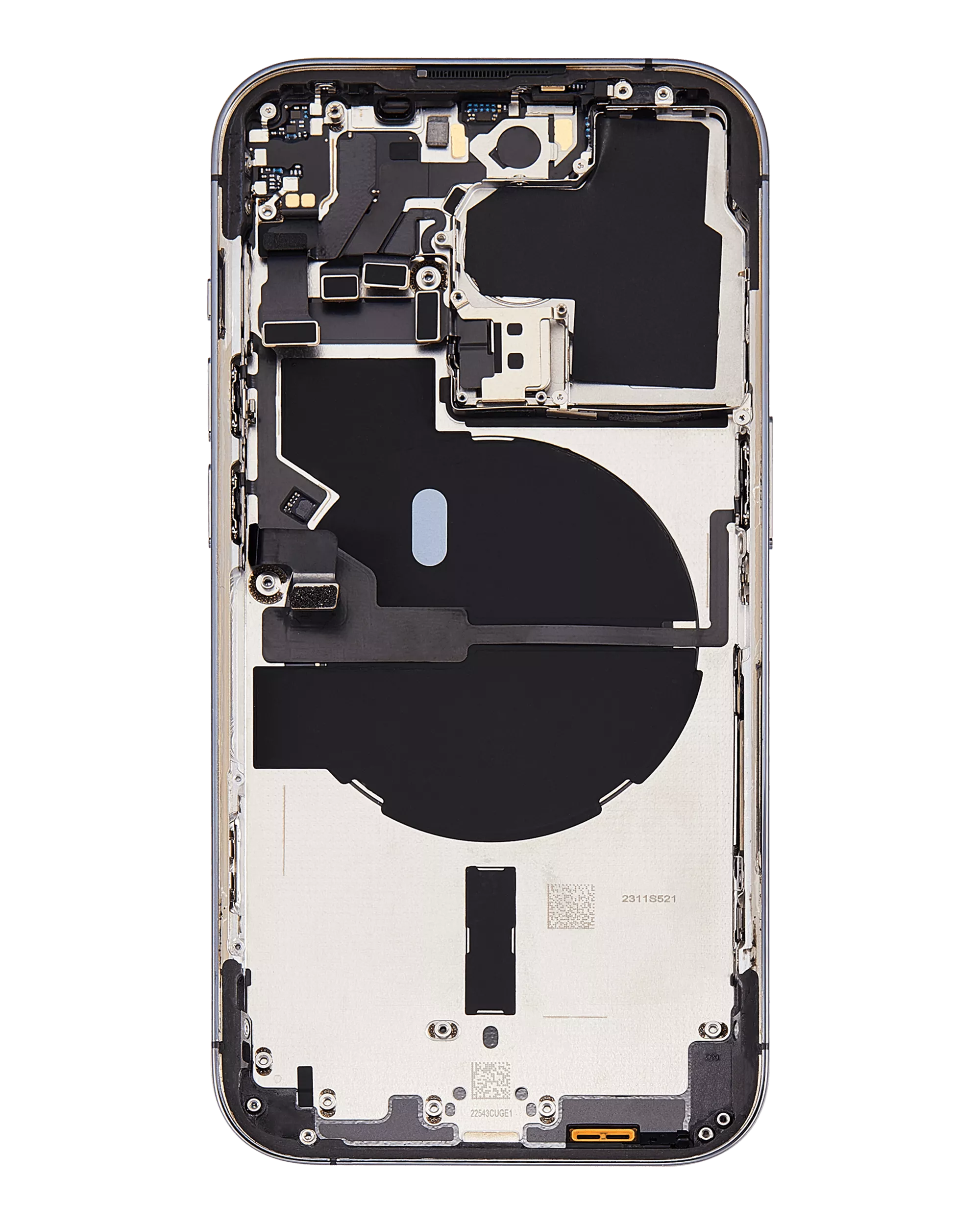 Back Housing W/ Small Pre-Installed Compatible For iPhone 14 Pro (U.S Version) (Used OEM Pull: Grade B) (Deep Purple)